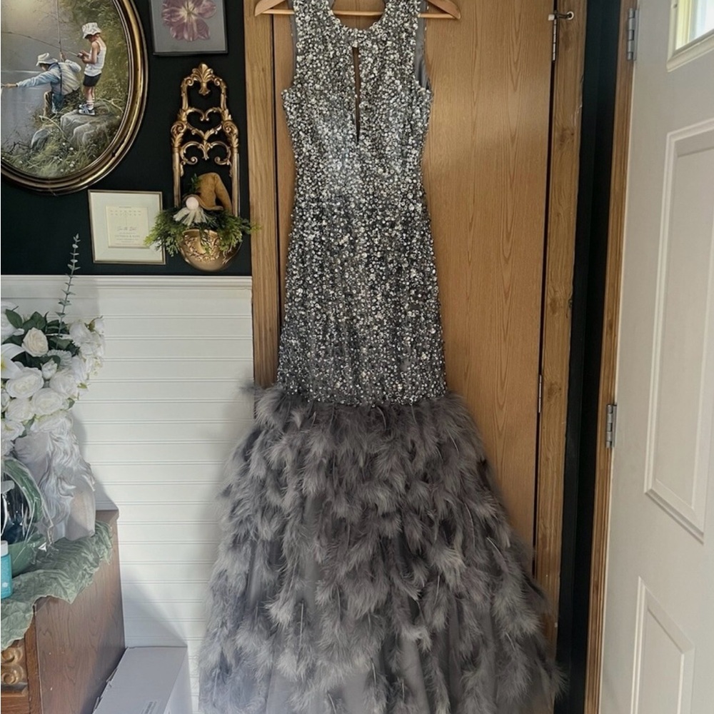 Jovani Elegant Silver Dress